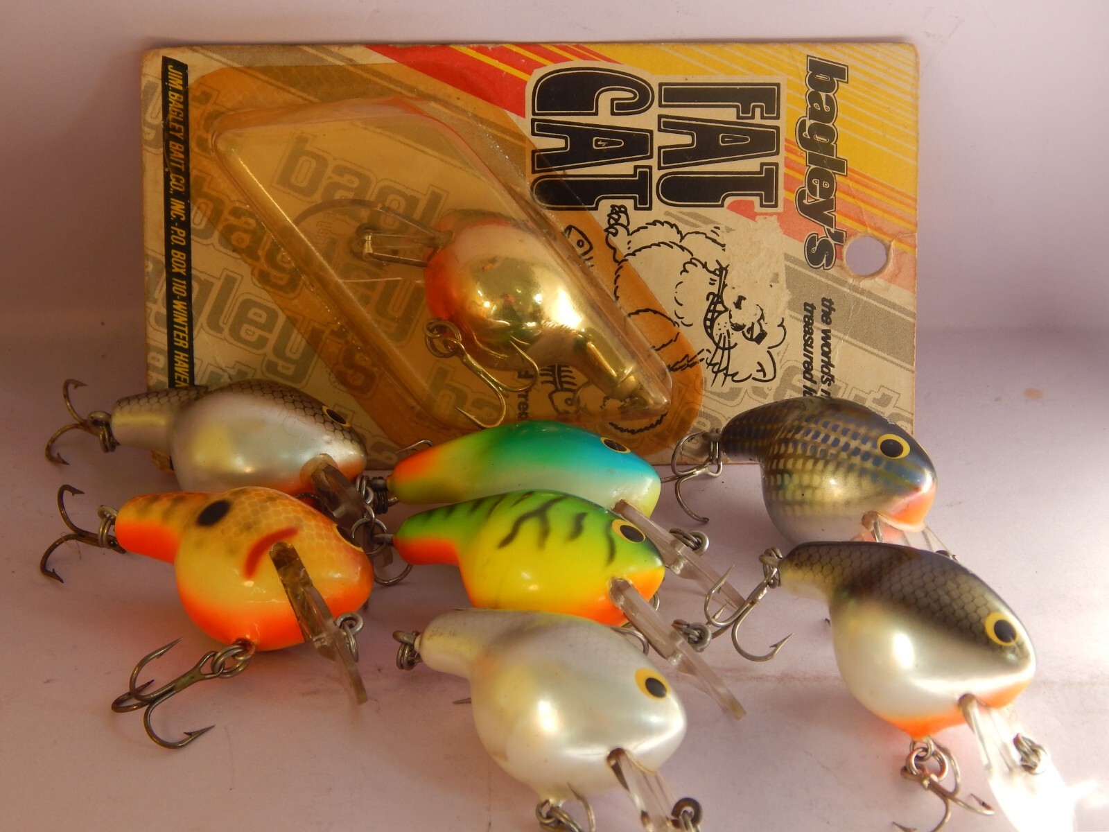 Купить 8-lot USA vintage Bagley Fat Cat FC 1/FC 2 diving lures 