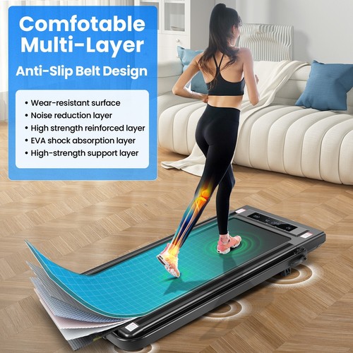 2 IN 1 Folding Electric treadmill Under Desk Walking Pad w/ Bluetooth & Remote~ - Picture 5 of 8