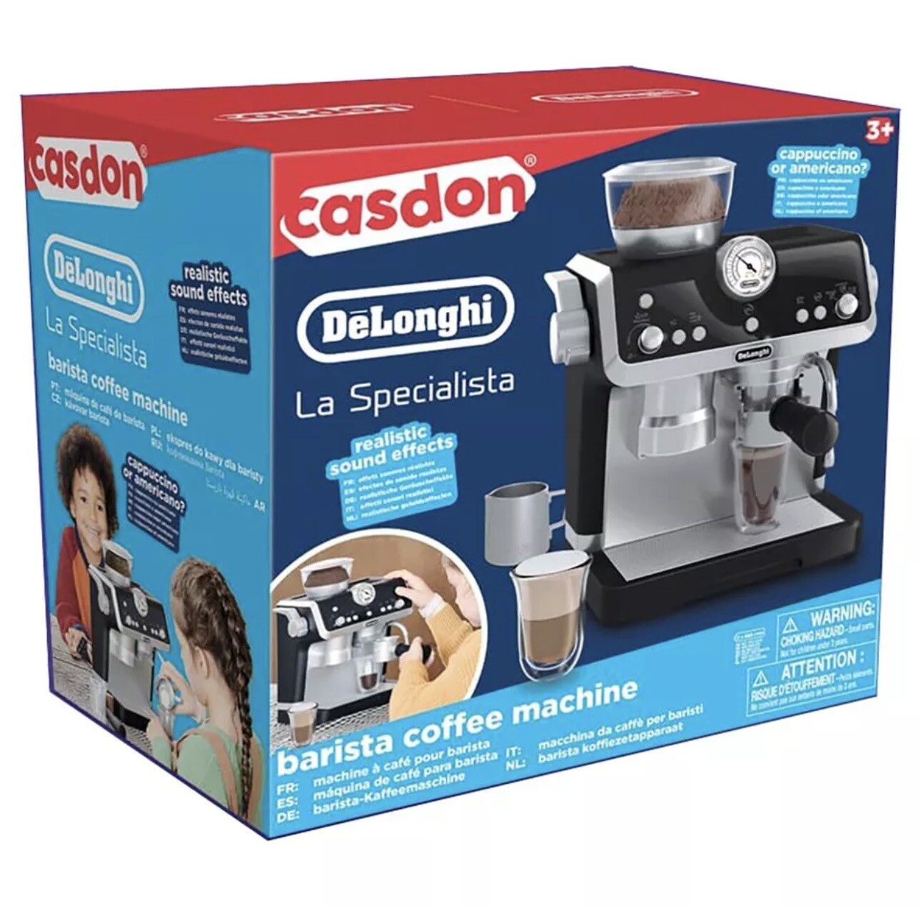 Casdon Toy DeLonghi Barista Coffee Machine toy coffee machine With Sounds Age 3+