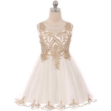 IVORY Size 8 Flower Girl Dress Bridesmaid Birthday Graduation Party Recital Prom