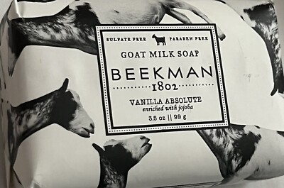 NEW BEEKMAN 1802 VANILLA ABSOLUTE GOAT MILK SOAP BAR 3.5 OZ-BAR SOAP