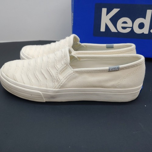 Keds Double Decker Wave Cream Slip On Shoes Womens Size 6.5 M Dream
