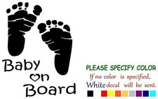 BABY ON BOARD 3 Adhesive Vinyl Decal Sticker Car Truck Window Bumper Laptop 7"