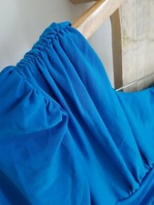 Retro 70s 80s Styled Blue Full Length One Shoulder Prom Formal Dress