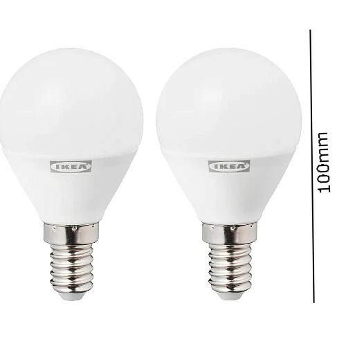 2 Pack Solhetta Led Bulb E14. 40w. 470 Lumen Chandelier Globe Opal White - Image 2 of 2