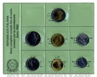 ITALIAN REPUBLIC - ITALY - COMPLETE SERIES LIRE COINS YEAR 1982 - UNC