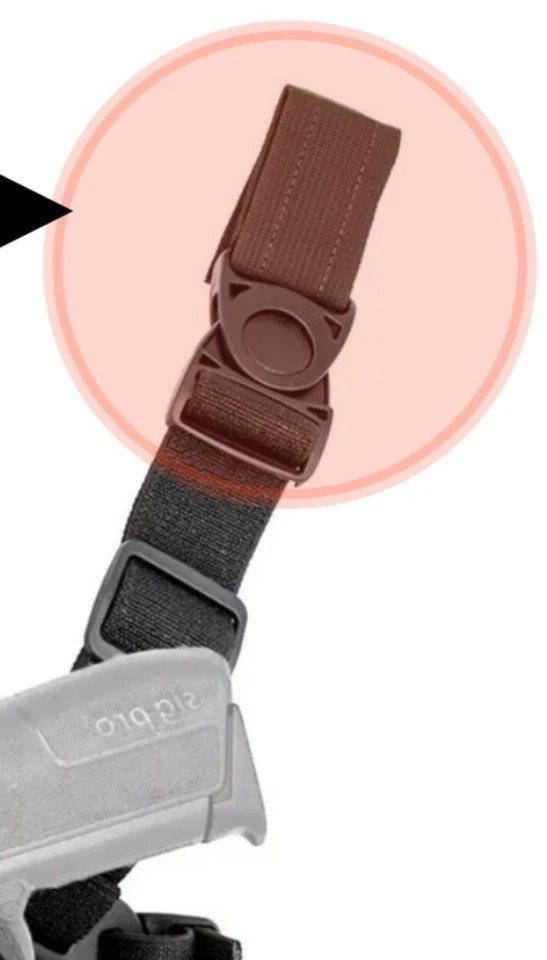 BLACKHAWK Serpa CQC Holster drop leg Belt Clips - Black Hook & Loop Replacement - Image 2 of 4