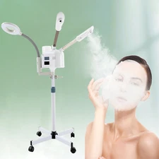 3 in 1 Facial Steamer Magnifying Lamp Hot &Cold Ozone Machine Spa Salon Beauty