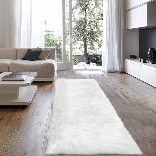 Latepis Faux Fur Sheepskin Area Rugs Soft Shaggy Carpet for Living Room Bedroom - Picture 16 of 219