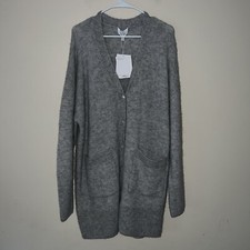  Other Stories Jumper Wool Alpaca Long Oversized Knit Sweater Large Gray