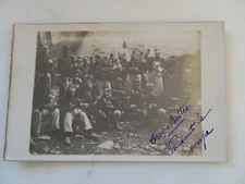 Old postcard photo grey bettex 73 war 14 18 military soup infantry 