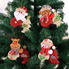Christmas Tree Hanging Decor Santa Claus Snowman Elk Doll Ornament Festival Gift