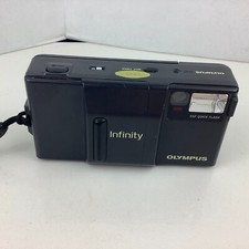 Vintage Olympus Infinity AF-1 Black Film Camera UNTESTED AS-IS PARTS OR REPAIR