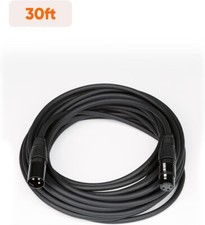 3 Pin XLR Male to Female Microphone Cable Balanced Connector Extension Cord 30FT