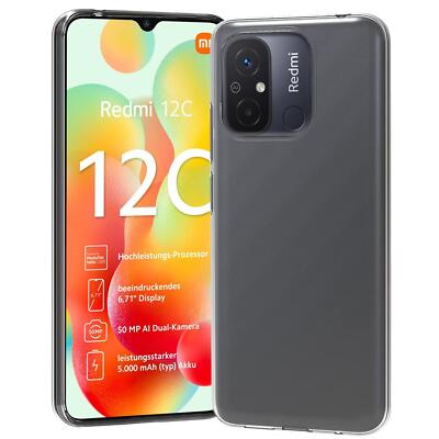 Verco Handyhülle Für Xiaomi Redmi 12 – Transparente Silikon-Hülle, Dünn & Leicht, Durchsichtig, TPU