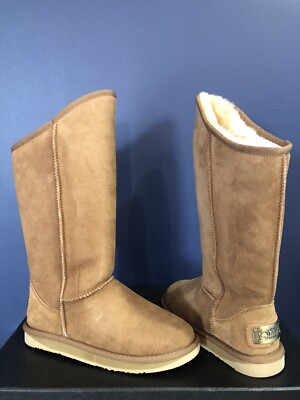 NIB Australia Luxe Cosy Tall Sheepskin Fur Classic Women Boots Chestnut *6 (6.5?