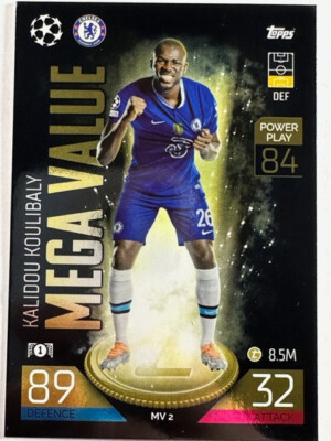 Topps Match Attax UCL Extra 2022/23  Mega Value Chelsea FC Kalidou Koulibaly MV2