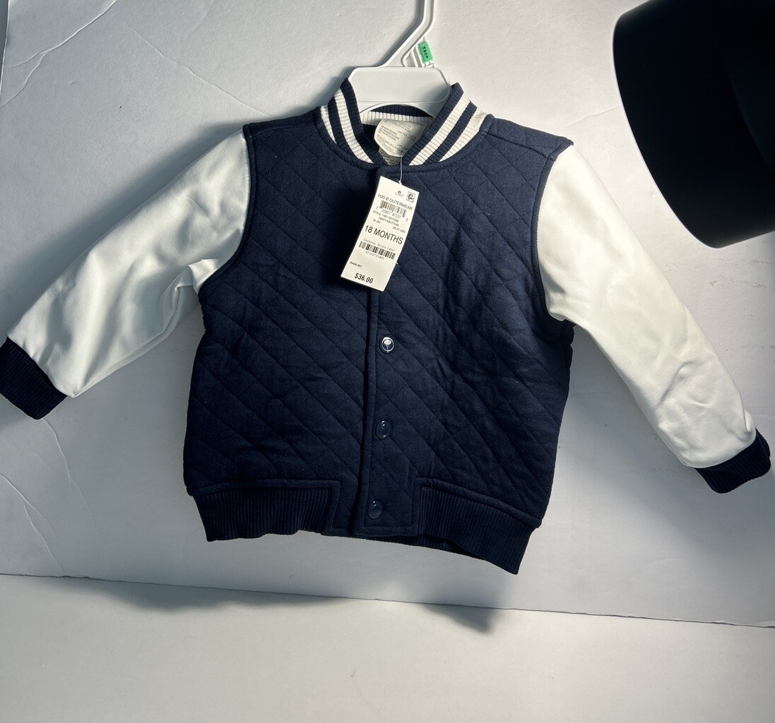 Firsts Impressions Varsity Jacket, Royal, Lt Blue, Cream, 18 