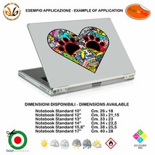 Heart fingerprint dog sticker notebook sticker bomb heart dog tablet print pvc