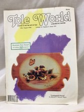 vintage Tole World Magazine Patterns fine art decorative Painting Jul/Aug 1990