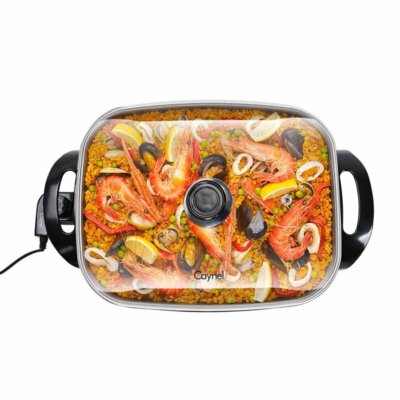 Caynel 16 Inch Non-stick Electric Skillet with Glass Cover 16'' x 12'' x 3''