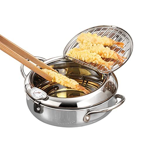 Pentola Friggitrice Tempura in Acciaio Inossidabile 24cm