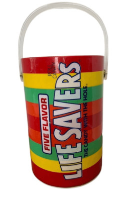 Vintage Rare Promotional Lifesavers Ice Bucket  **MISSING LID** Statement Piece