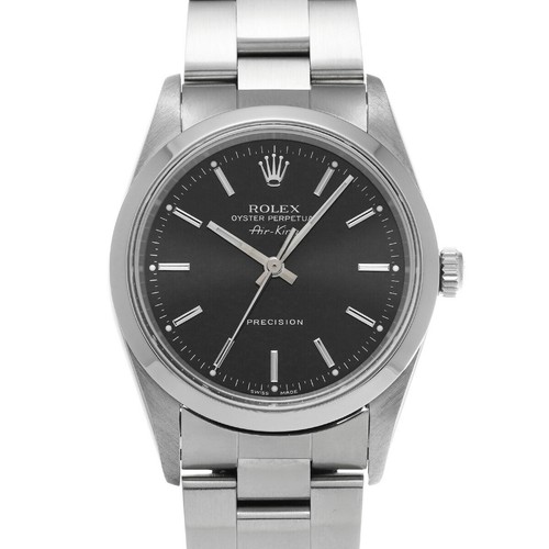 ROLEX Air King 14000M Black Case Size 34×34mm Men's Used Watch #411311