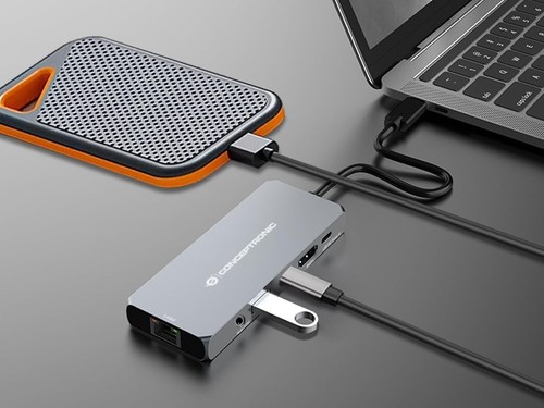 CONCEPTRONIC DONN22G 6-in-1 USB4-Dockingstation, 40 Gbit/s, 8K 60 Hz HDMI, 2,5 G - 第 5/5 張圖片