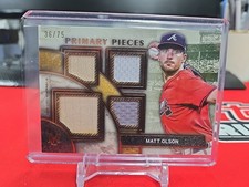 2025 Museum Collection Baseball Matt Olson /75 Primary Pieces Quad Relic Card