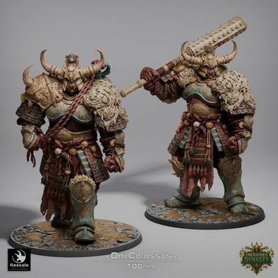 3D gedruckte Harz Miniatur Tischplatte Oni Colossus Rescale Miniatures
