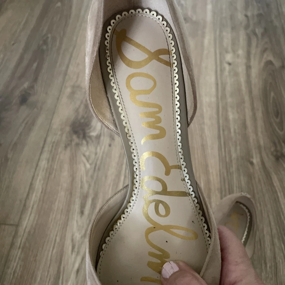 Salto pontudo Sam Edelman Jaina tamanho 10 camurça marrom - Imagem 3 de 4