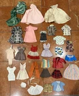 BARBIE & KEN HANDMADE DOLL CLOTHES VINTAGE 1960S LOT 30 SHIRTS DRESS SKIRT COAT