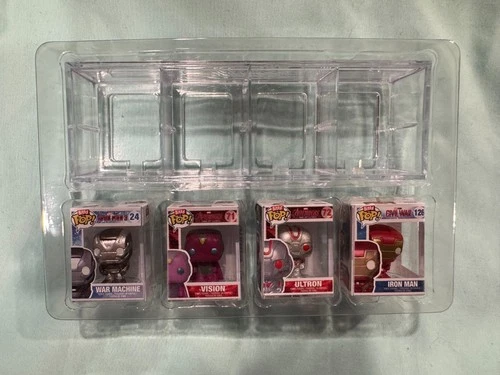 Funko Bitty Pop Marvel War Machine Vision Ultron 72 Iron Man 126 plastic shelf