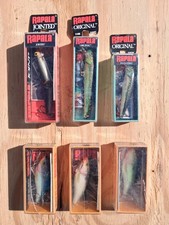 6 Rapala Fishing Lure lot- 3 Rattlin, 1 Jointed, 2 Original Flottant