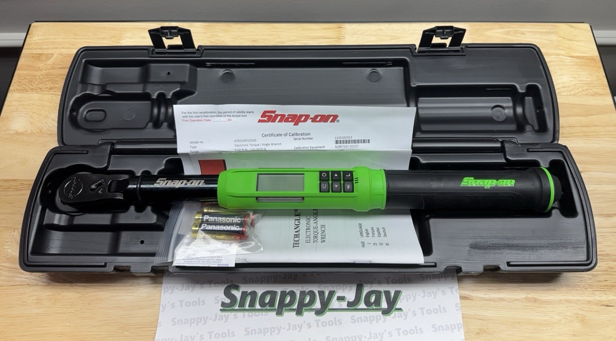 Snap-on Tools USA NEW GREEN 3/8” Flex-Head TechAngle Torque Wrench