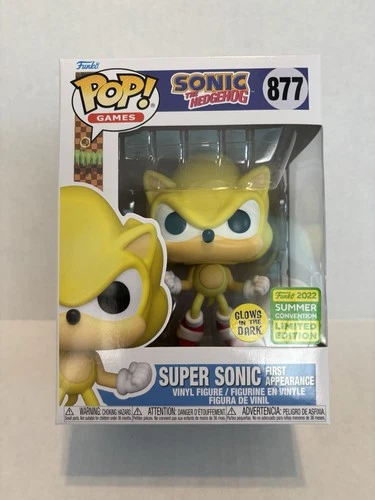 Funko Pop Sonic the Hedgehog - Super Sonic First Appearance #877 with protector