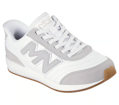 Woman Skechers Slip-ins Mark Nason Street Jogger Shoe 177632 White Brand New