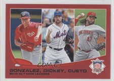 2013 Topps League Leaders Target Red Gio Gonzalez RA Dickey Johnny Cueto 0c6