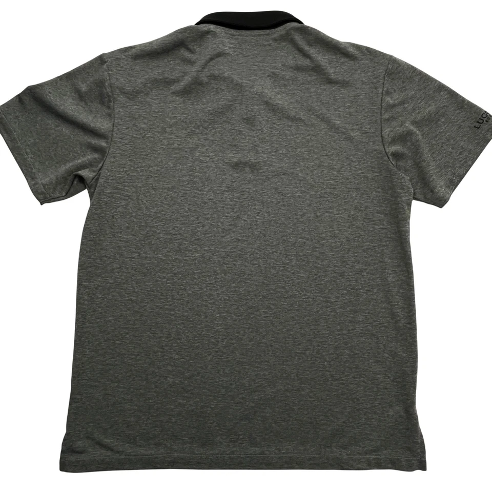 Polo de golf Lucchese Bootmaker 1883 gris jaspeado medio bordado elástico Foto 2 de 4