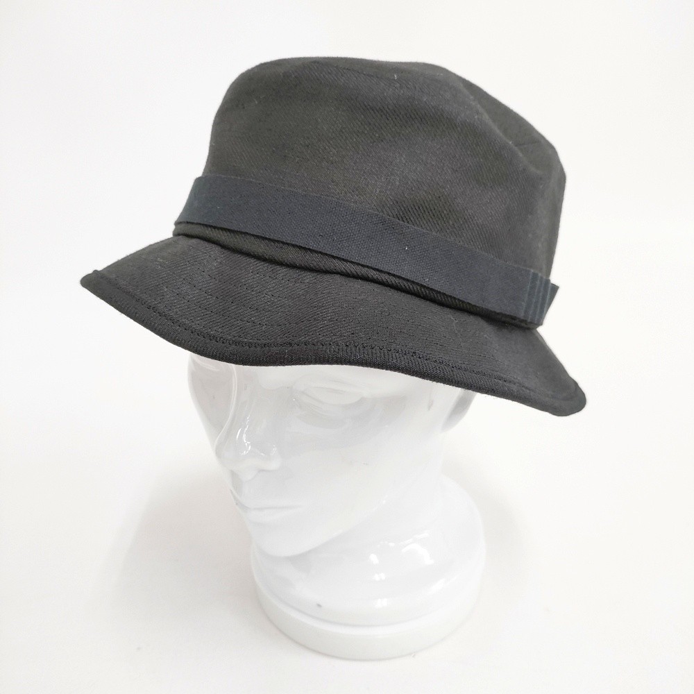 mature ha MIL Linen Canvas Boonie Hat Size M hat black 6-0216M