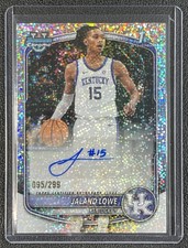 JALAND LOWE 2025-26 BOWMAN CHROME AUTO SPECKLE REFRACTOR 1ST PROSPECT 95/299