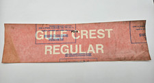 Gulf Crest Regular Gas Pump Decal Sticker Vintage 16 x 4.5