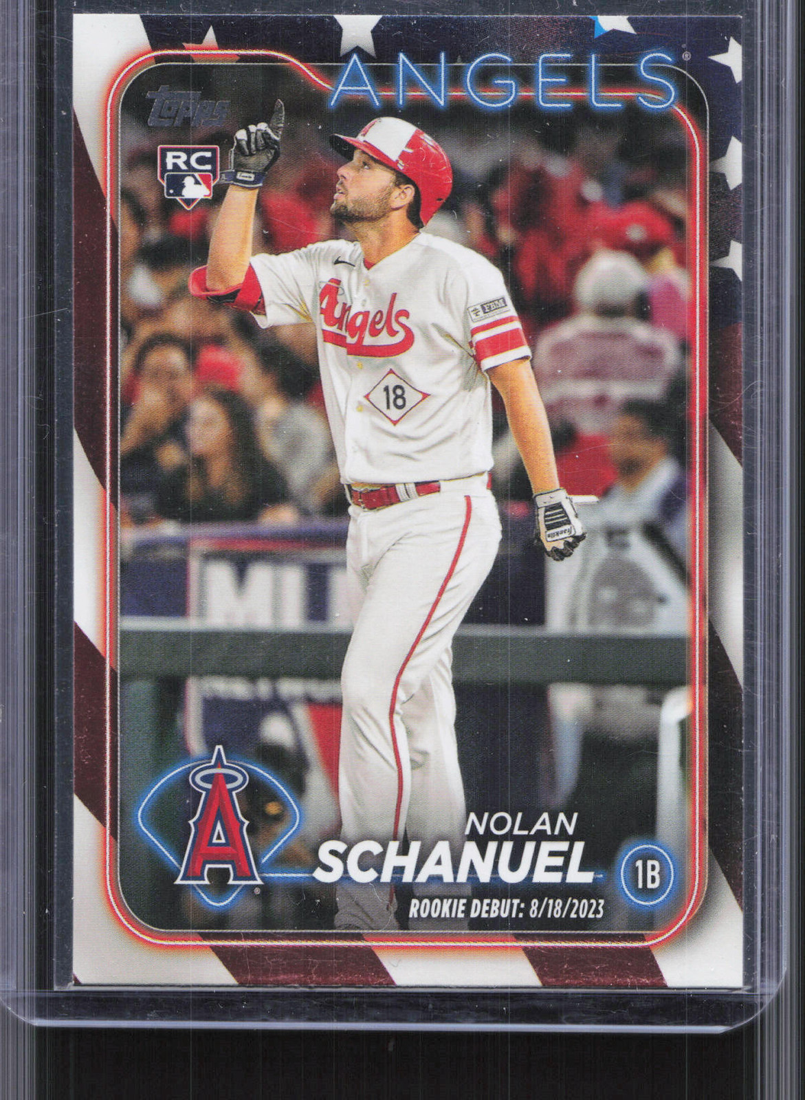 2024 Topps Update #US193 Nolan Schanuel Independence Day #/76 RC