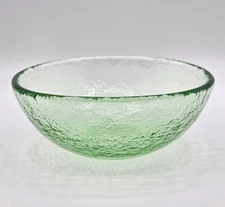 Fire and Light Recycled Glass Celery Green Small Bowl FLAWS 6”
