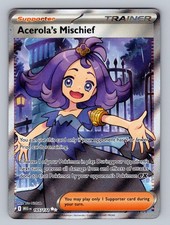 Acerola's Mischief 165/132 Ultra Rare Mega Evolution Pokemon Holo Near Mint