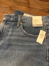 GAP Women s High Rise Barrel Jeans Blue Denim...