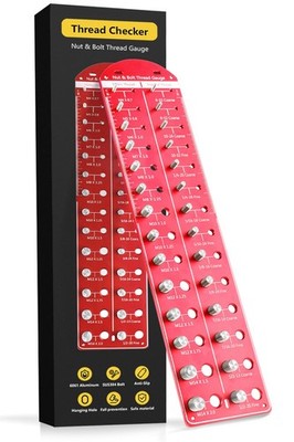 Upgrade 28 Nut and Bolt Thread Checker: Identibolt Bolt and Nut Gauge, 14 Met...