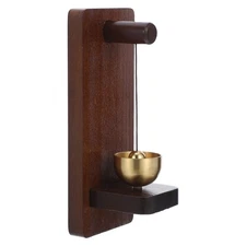 Wood And Brass Door Chime Bell Wind Chimes For Door Entrance Decorative