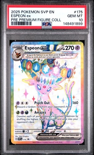 148491899 Espeon ex 2025 Pokemon SV Prismatic Evolutions Promo #175 PSA 10